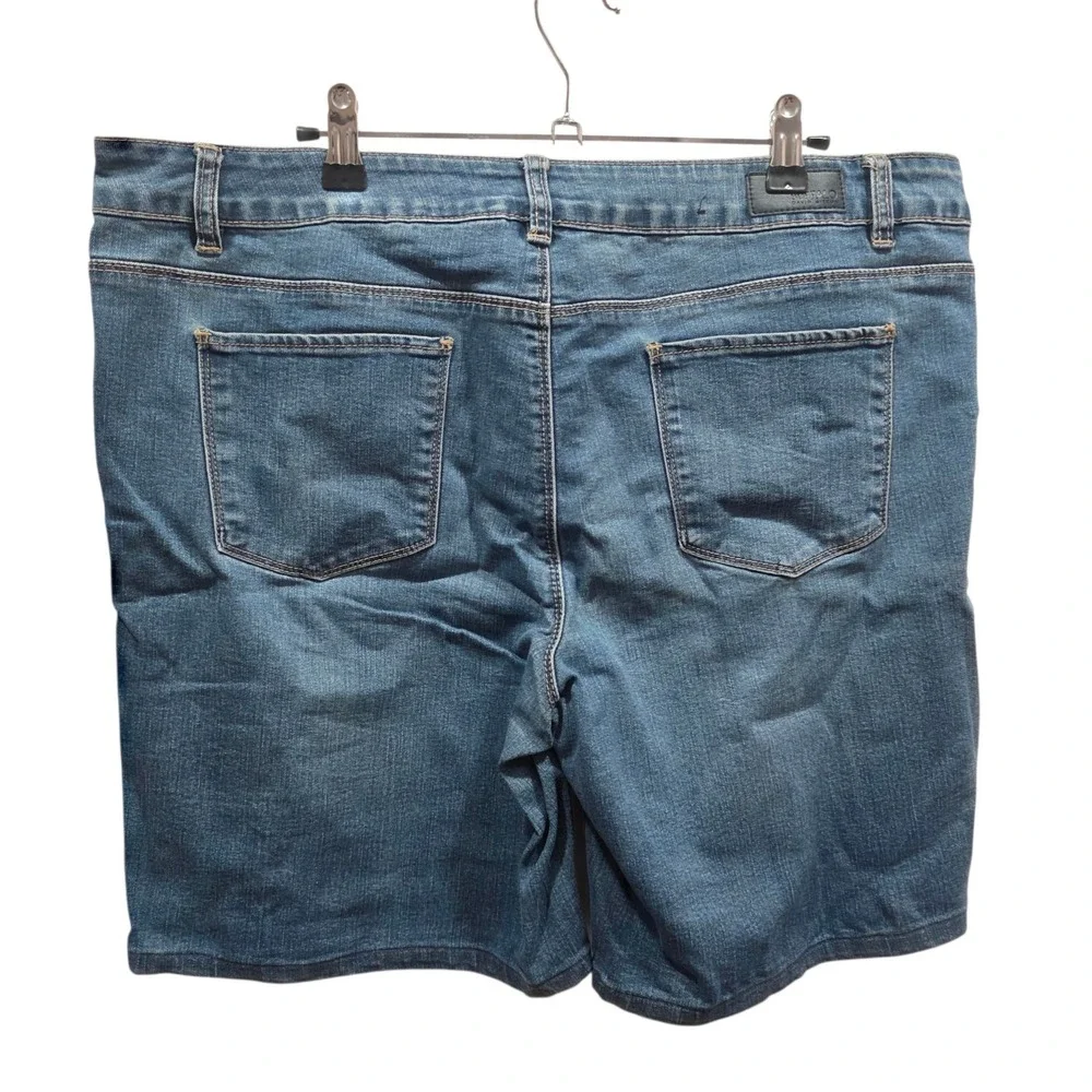 Buffalo David Bitton Denim Bermuda Shorts Women's 14/34 Blue Stretch Knee Length